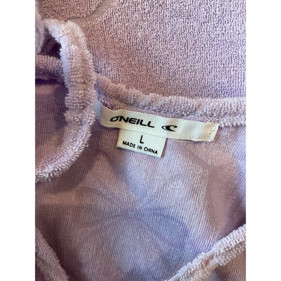 O'Neill Lavender Beach Cover-Up Dress Halter Neck Floral Pattern LARGE - Picture 4 of 5